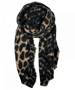 Black Colour Tørklæde - Flavia Scarf, Black Brown